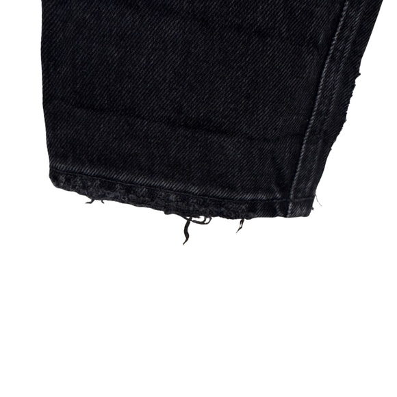 AGOLDE Premium High Rise Skinny Jeans Black Destroyed Hem Button Fly Size 24 - Picture 7 of 16